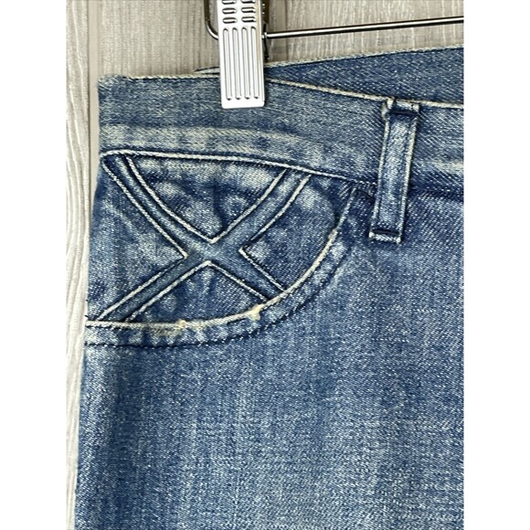 HABITUAL New York Lightly Distressed Bootcut Relaxed Fit Denim Jeans Womens Sz 6 - Picture 3 of 10